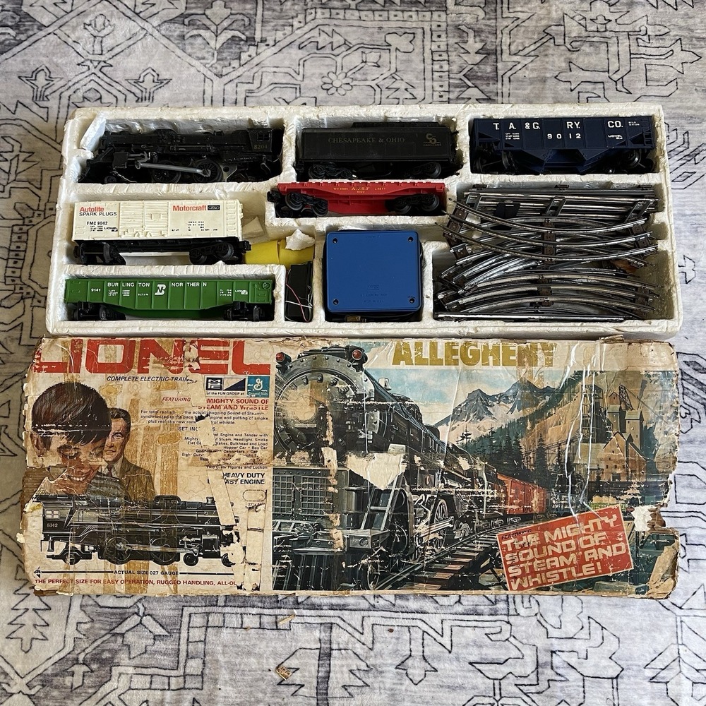 Vintage Lionel Allegheny 6-1184 O27 Train Set 8142 C&O Mighty Sound Of Steam